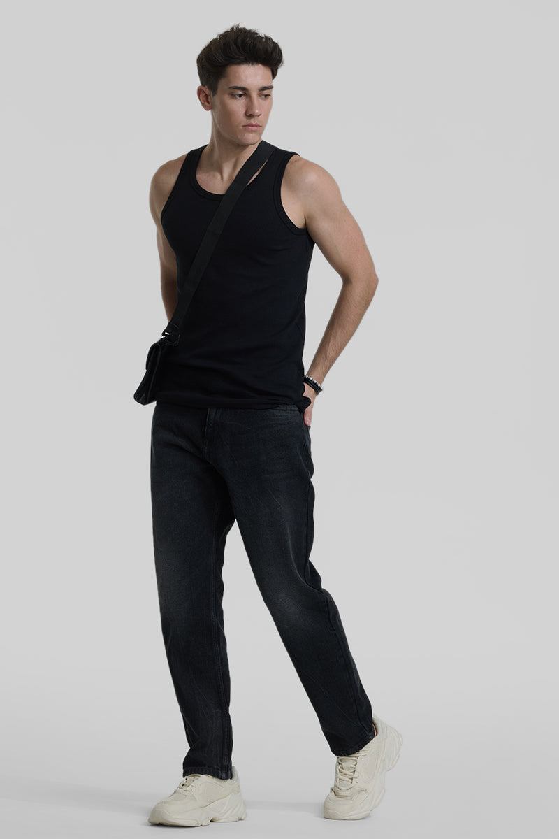 Black Relaxed Fit Jeans