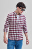 Red Checks Slim Fit Shirt