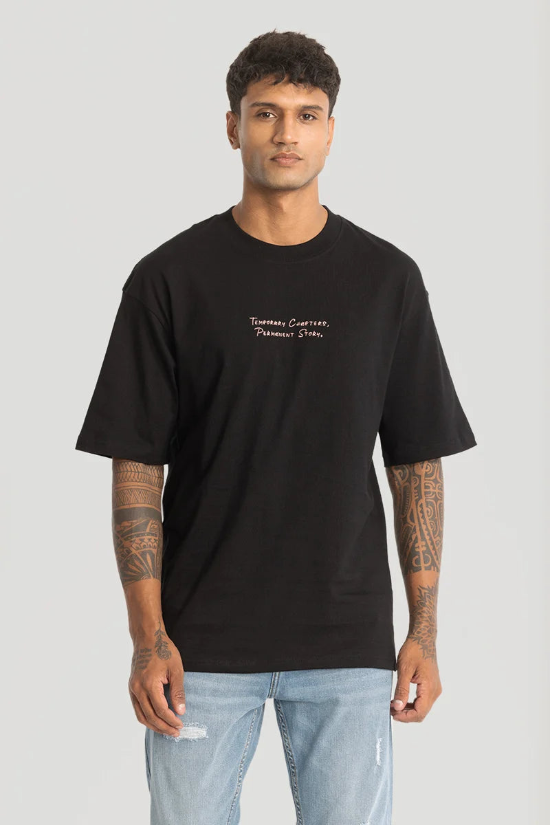 Temporary Black Oversized T-Shirt