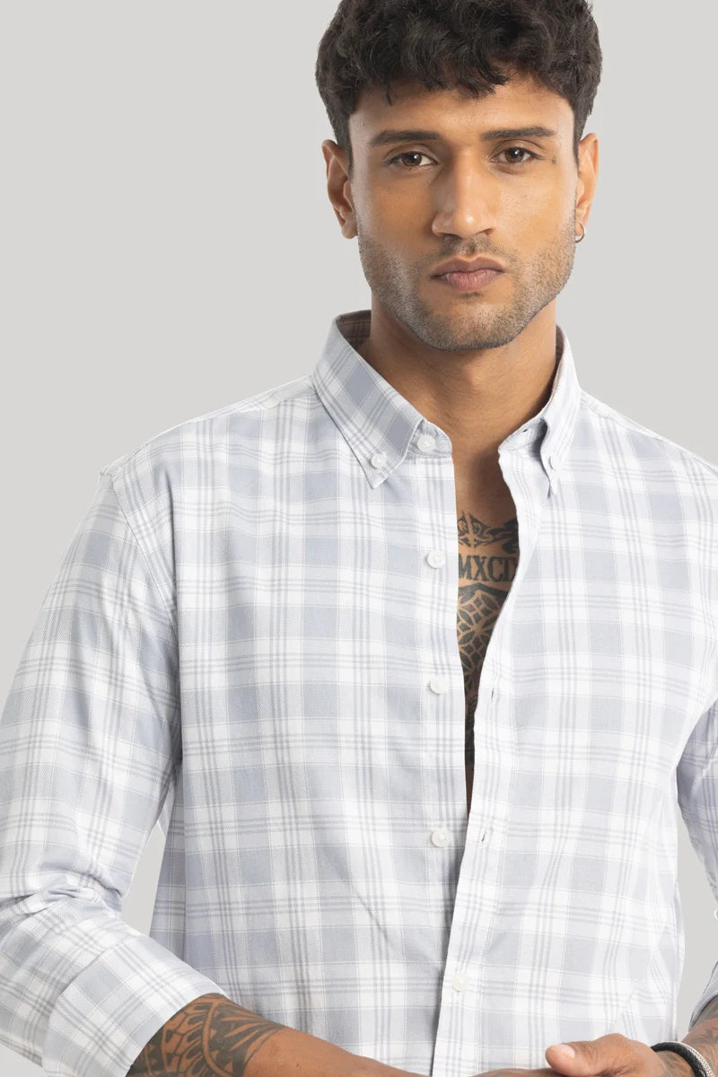 Ettore Light Blue Checks Shirt