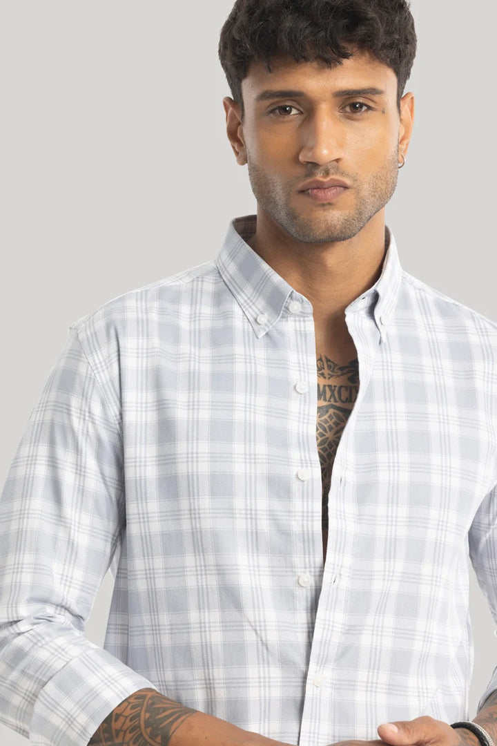 Ettore Light Blue Checks Shirt