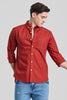 Red Solid Oxford Shirt