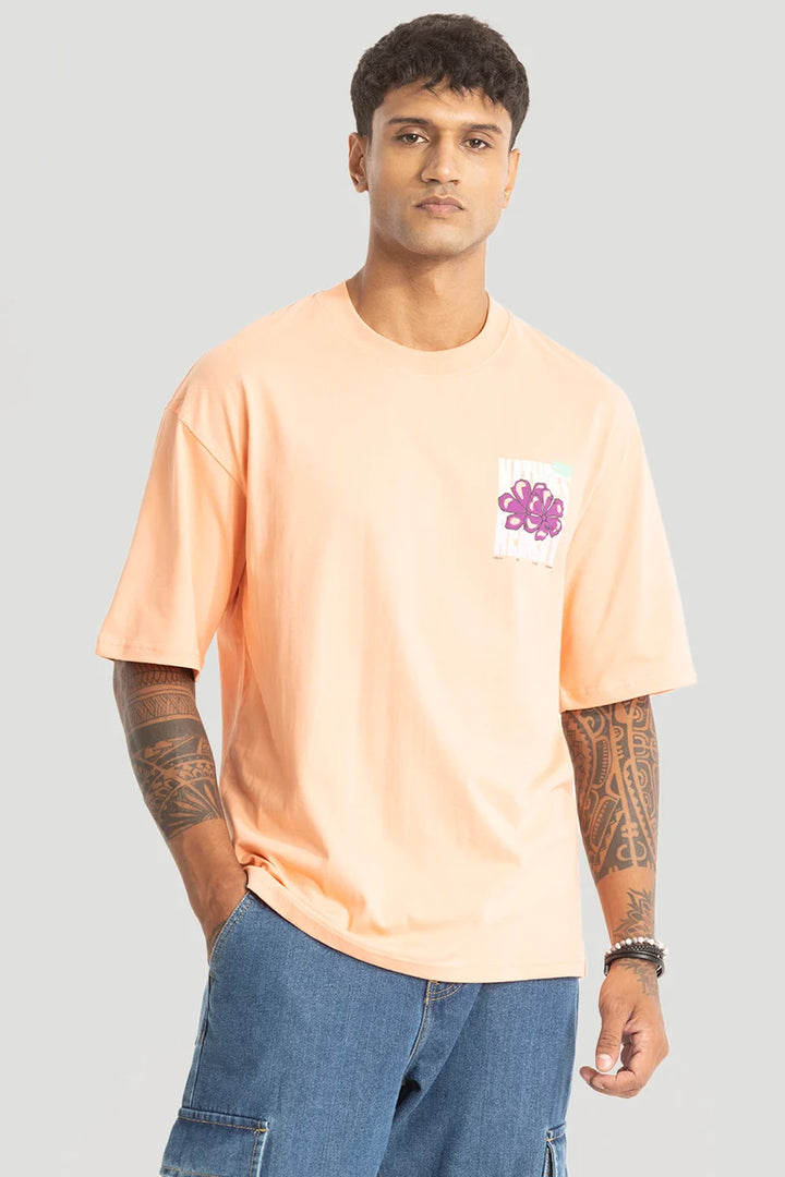 Natures Remedy Peach Oversized T-Shirt