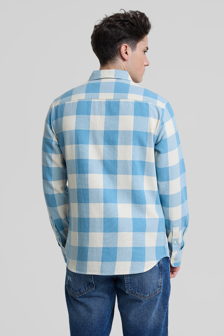 Blue Slim Fit Checks Shirt