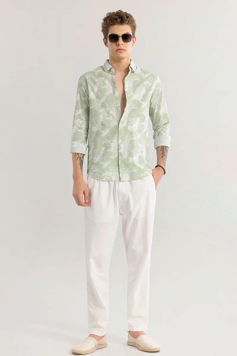 Leaflux Abstract Green Shirt