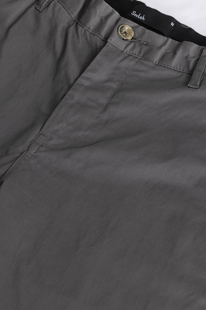 Grey Regular Fit Chinos