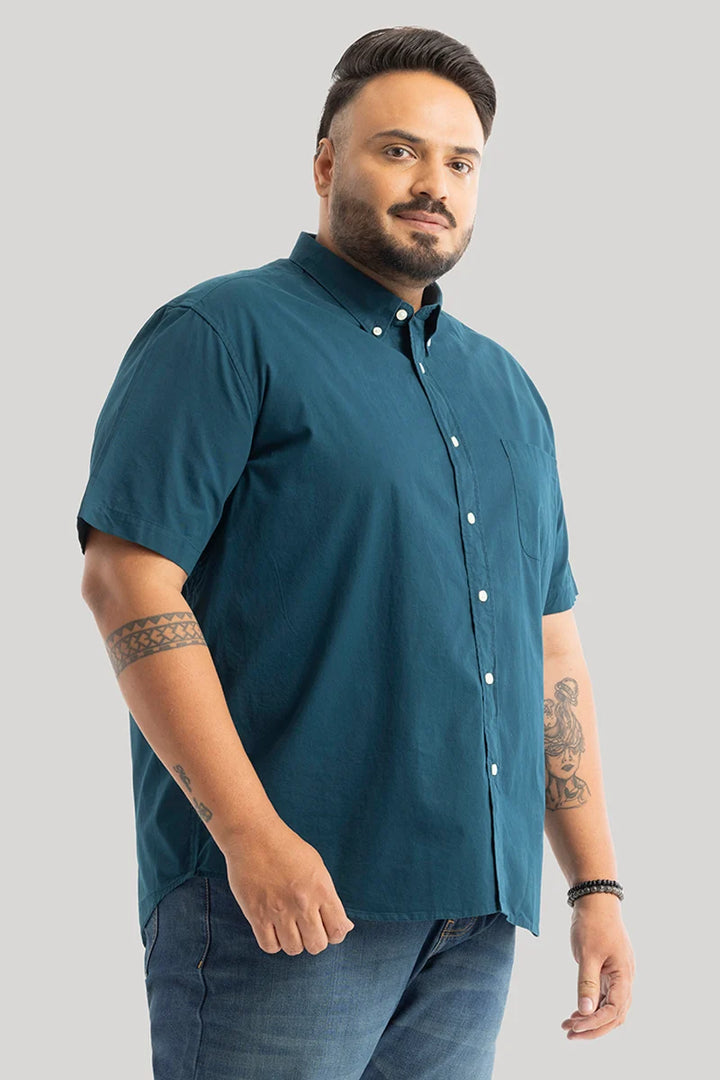 Downtown Blue Oxford Plus Size Shirt