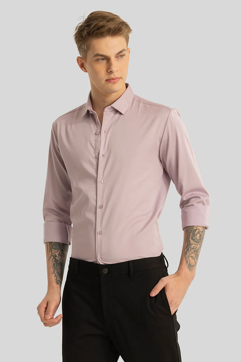 Etnni Light Pink Plain Stitchless Shirt