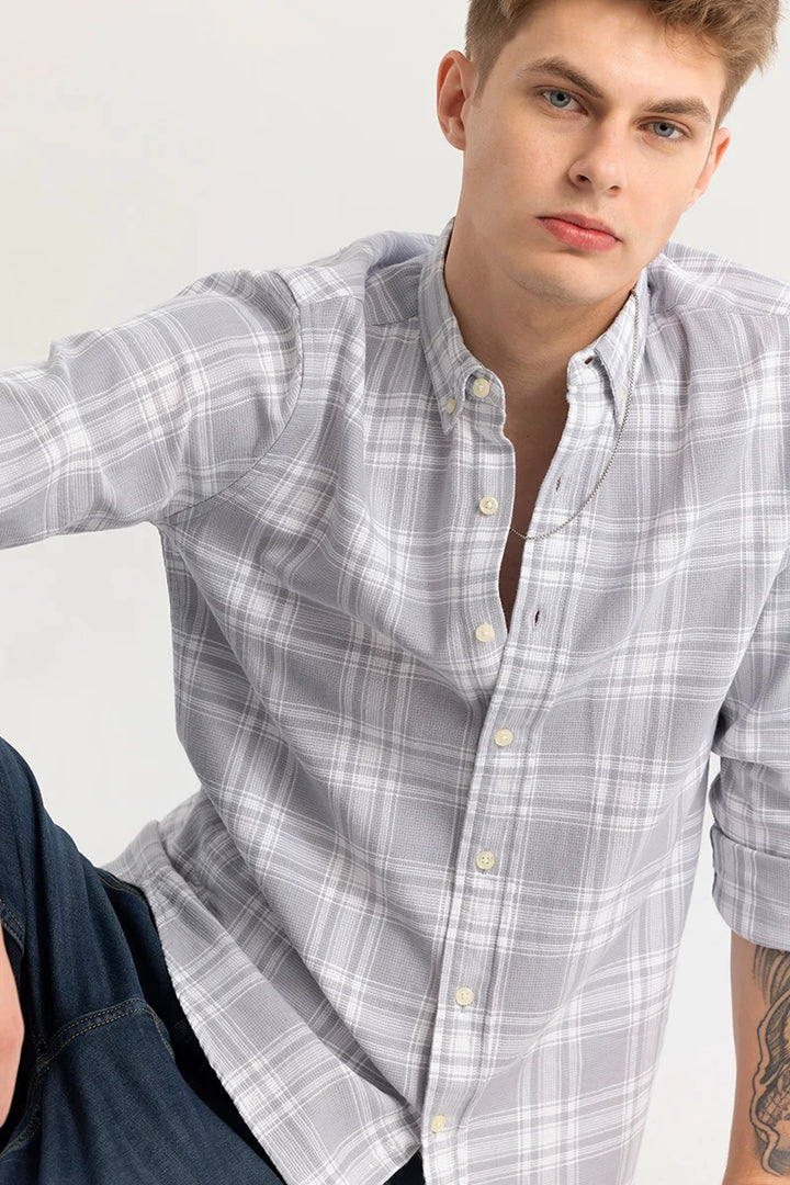 Plaidholic Grey Checks Shirt