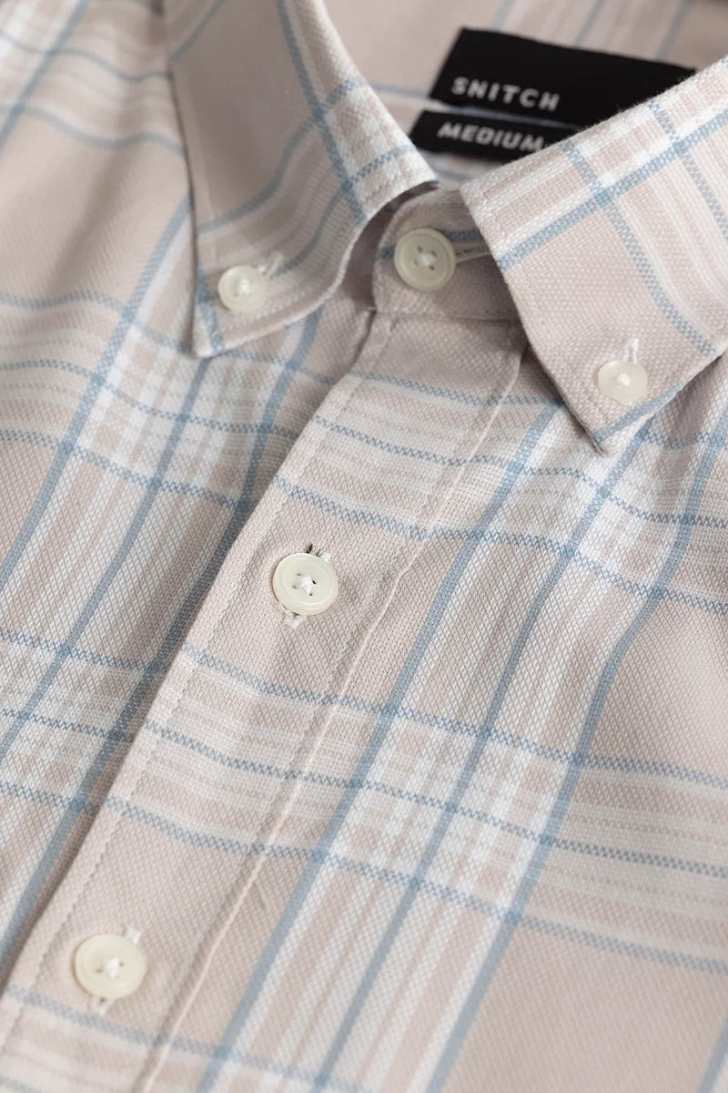 Franco Cream Checks Shirt