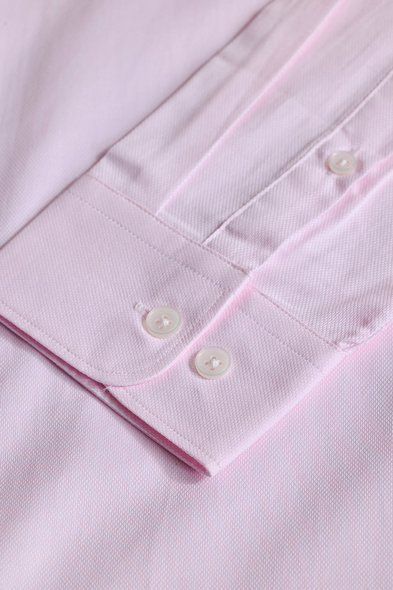 Light Pink Solid Slim Fit Shirt