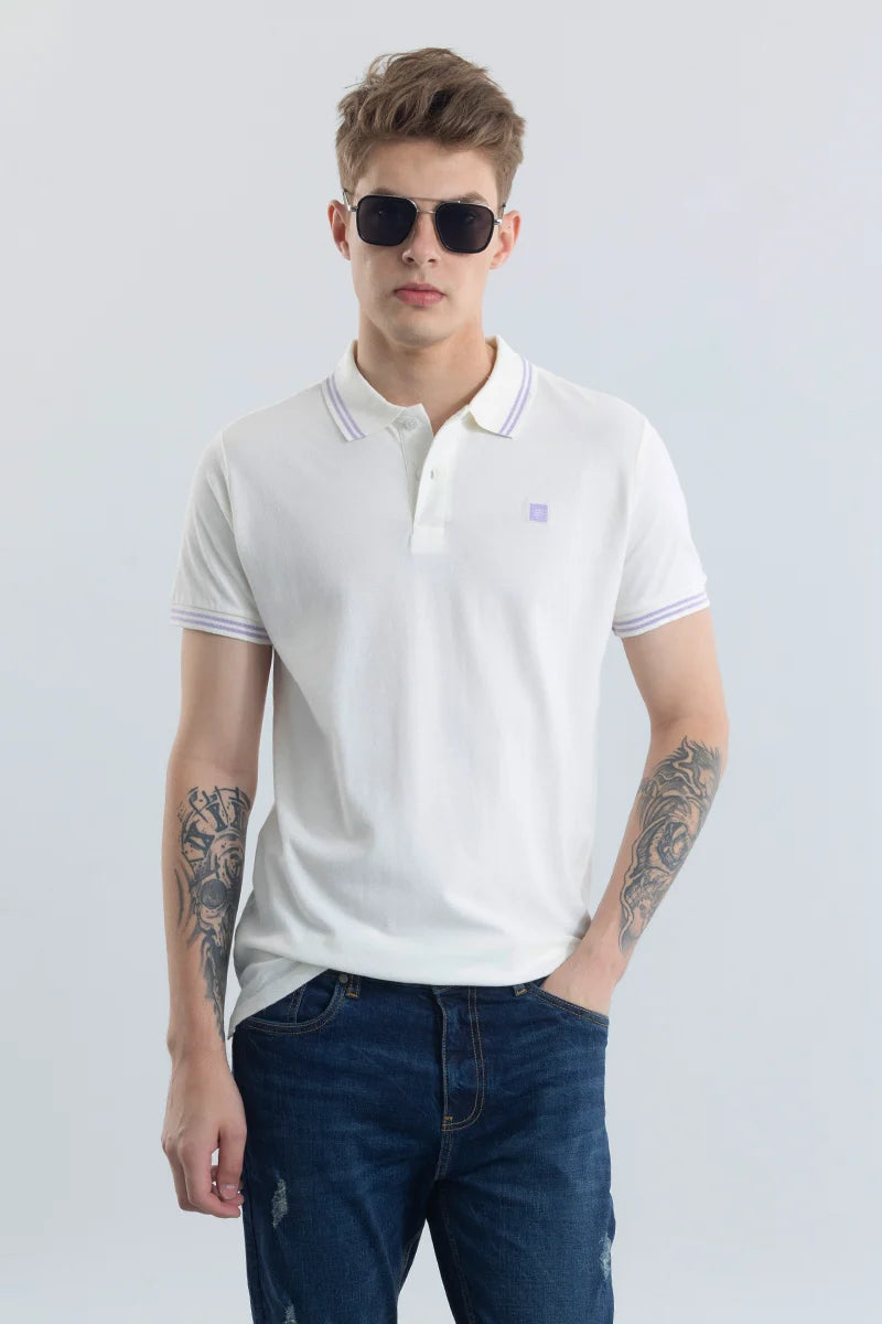 Nadia White Polo T-Shirt