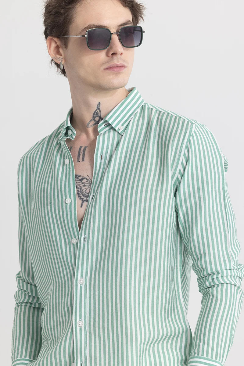 Stripehaven Green Stripe Shirt