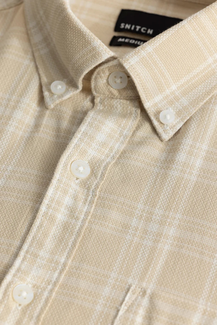 Einar Beige Checks Shirt