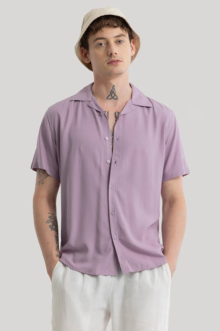 Bianca Lavender Plain Shirt