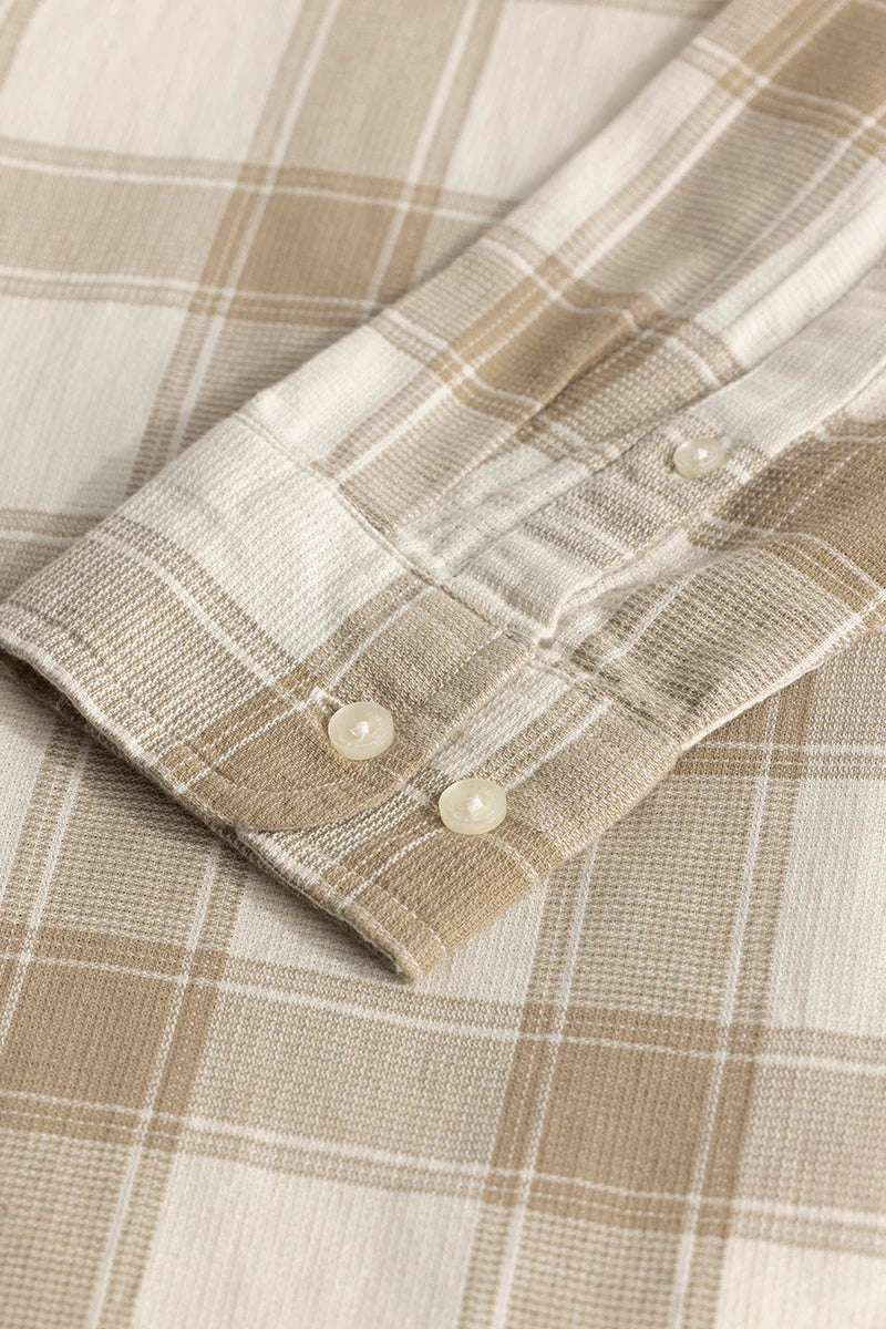 Plaiderie Beige Check Shirt