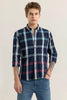 Plaidique Navy Checked Shirt