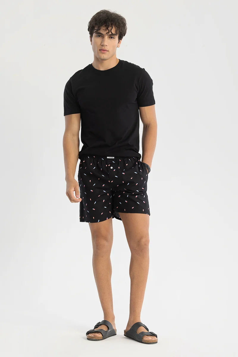 Black Printed Boxers