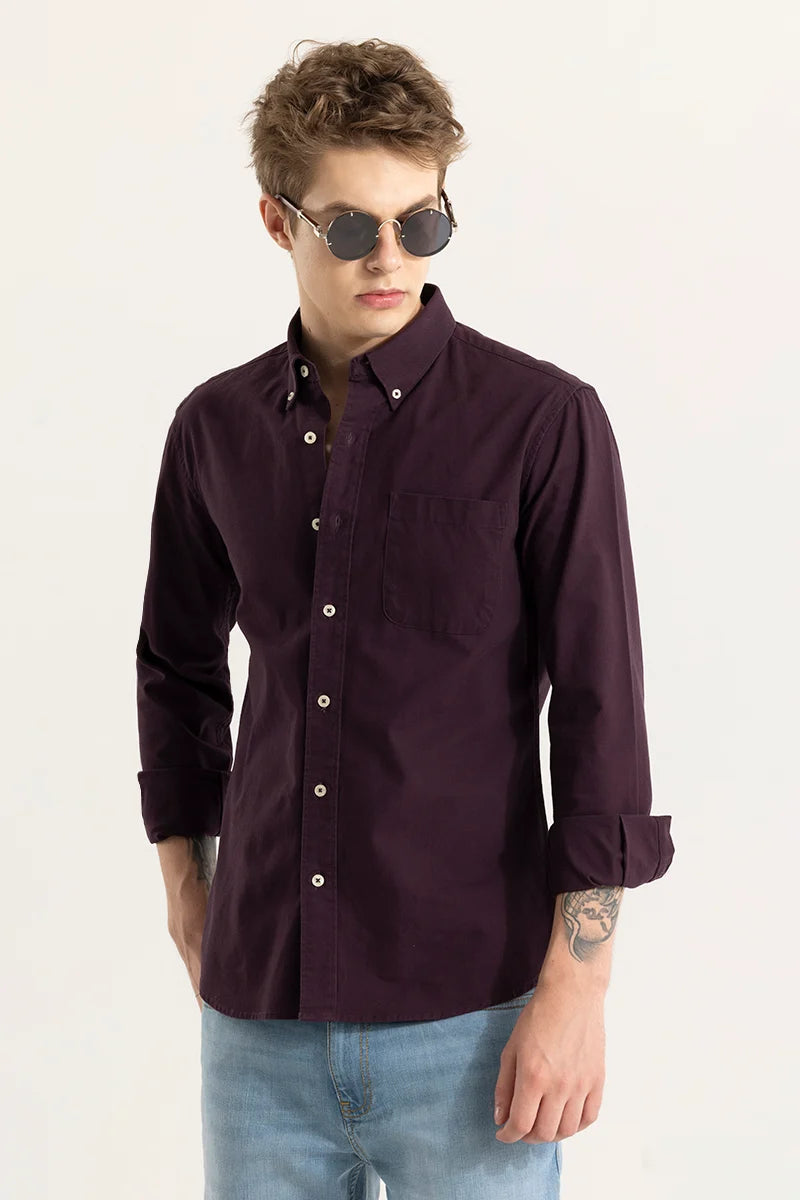 Shirtolo Plain Purple Shirt