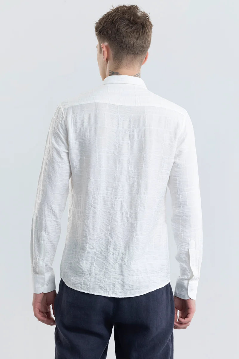 Valerio White Self-Design Shirts