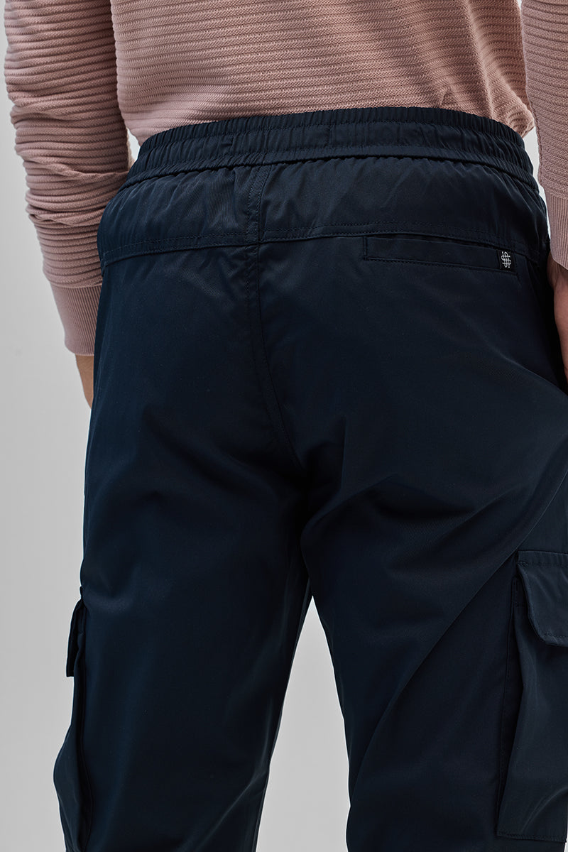 Navy 5 Pockets Slim Fit Joggers