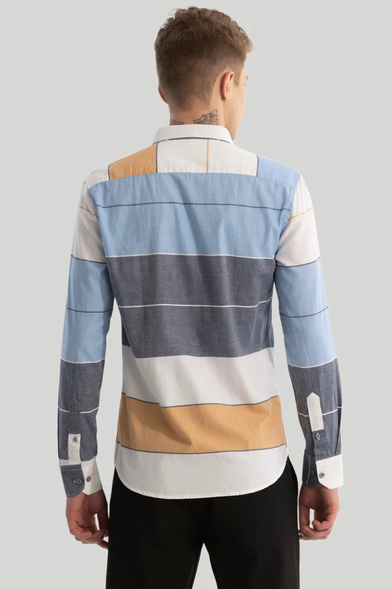 Blue Stripes Slim Fit Shirt