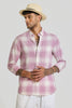 Pink Checks Linen Shirt