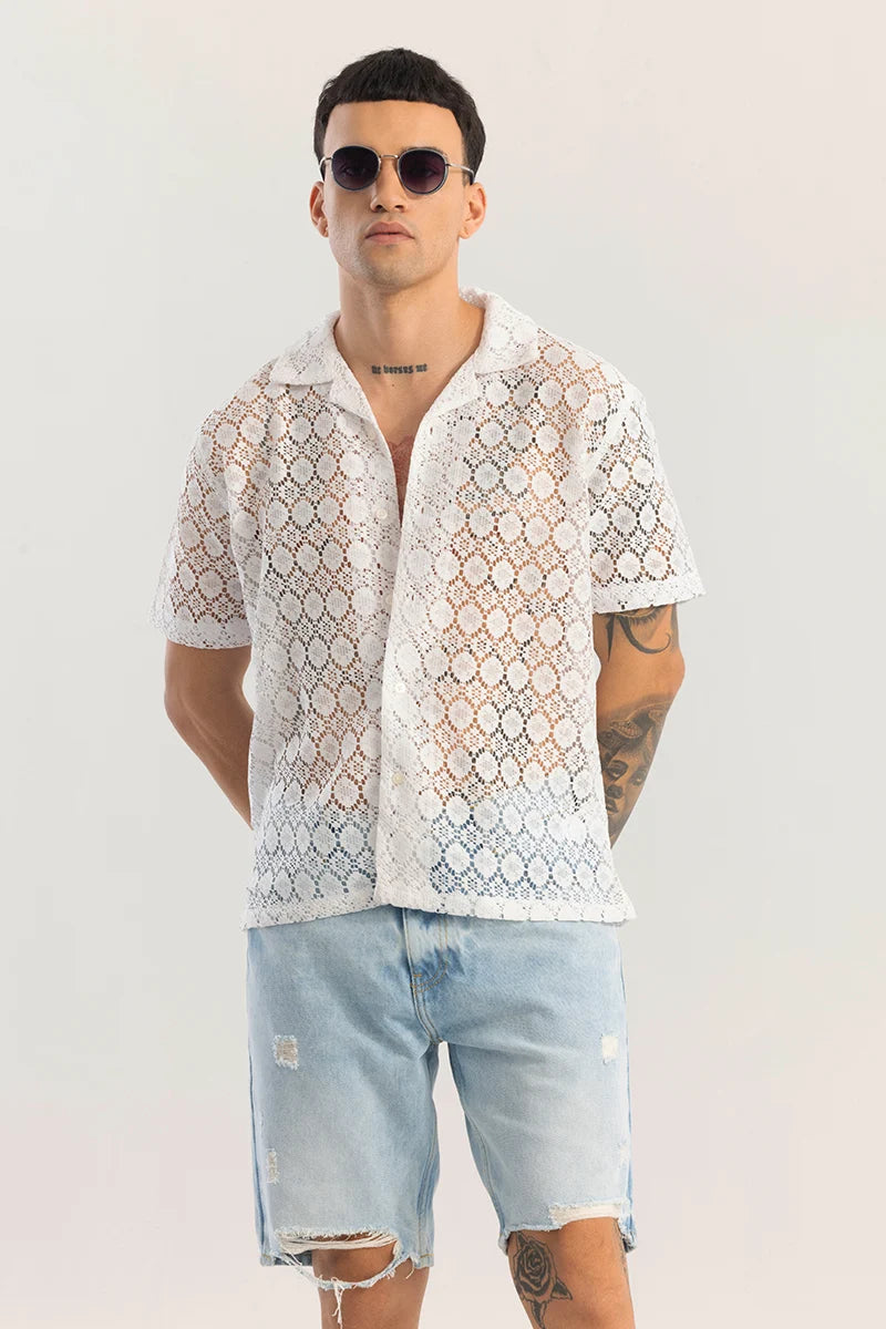 Giulietta Off White Crochet Shirts