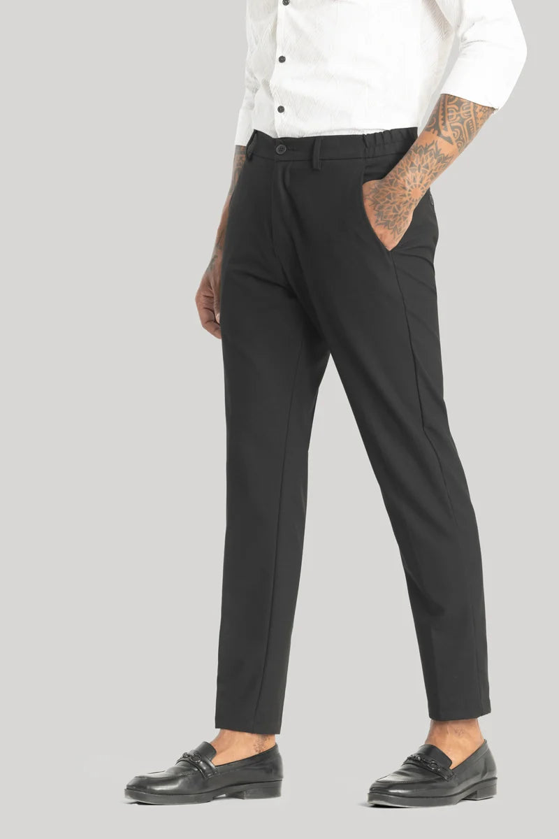 Giorgio Black Slim Fit Trousers