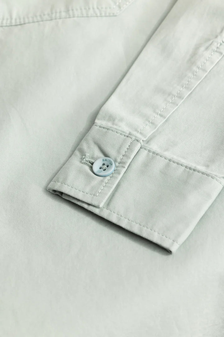 Double Pocket Light Blue Overshirt