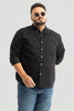 Marco Oxford Black Plain Plus Size Shirt