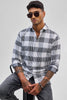 White Textured Checks Slim Fit Shirt