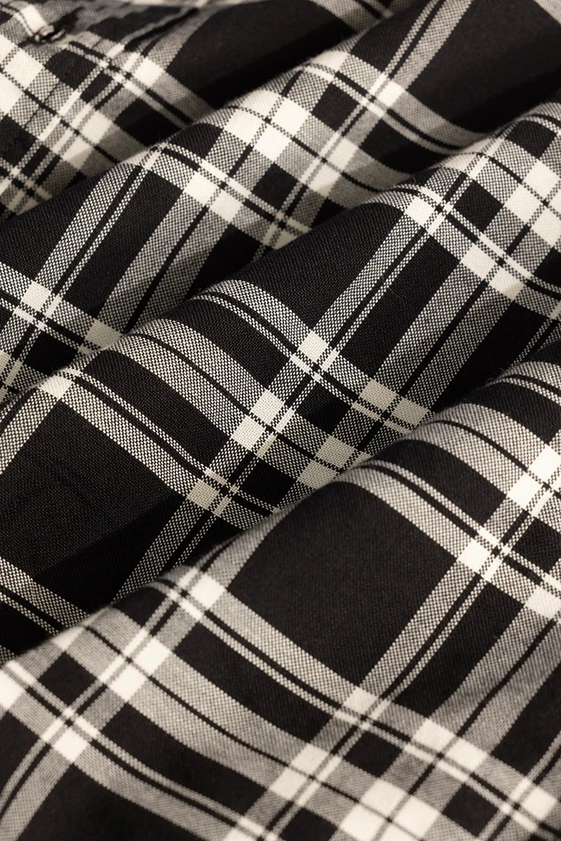 Black Checks Oxford Shirt