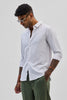 White Slim Fit Linen Shirt