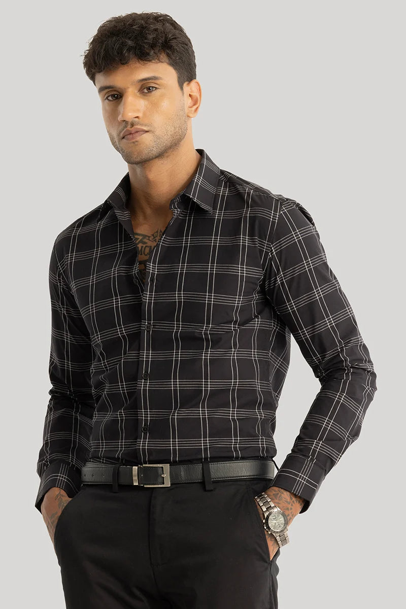 Margaux Black Checks Shirt