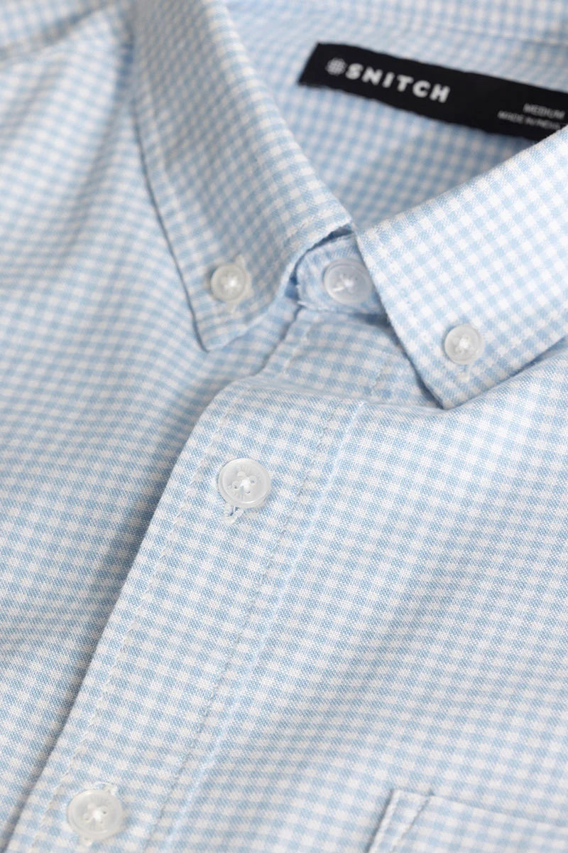 Light Blue Oxford Checks shirt