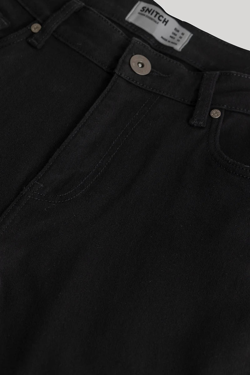 Henrik Black Plain Slim Fit Jeans