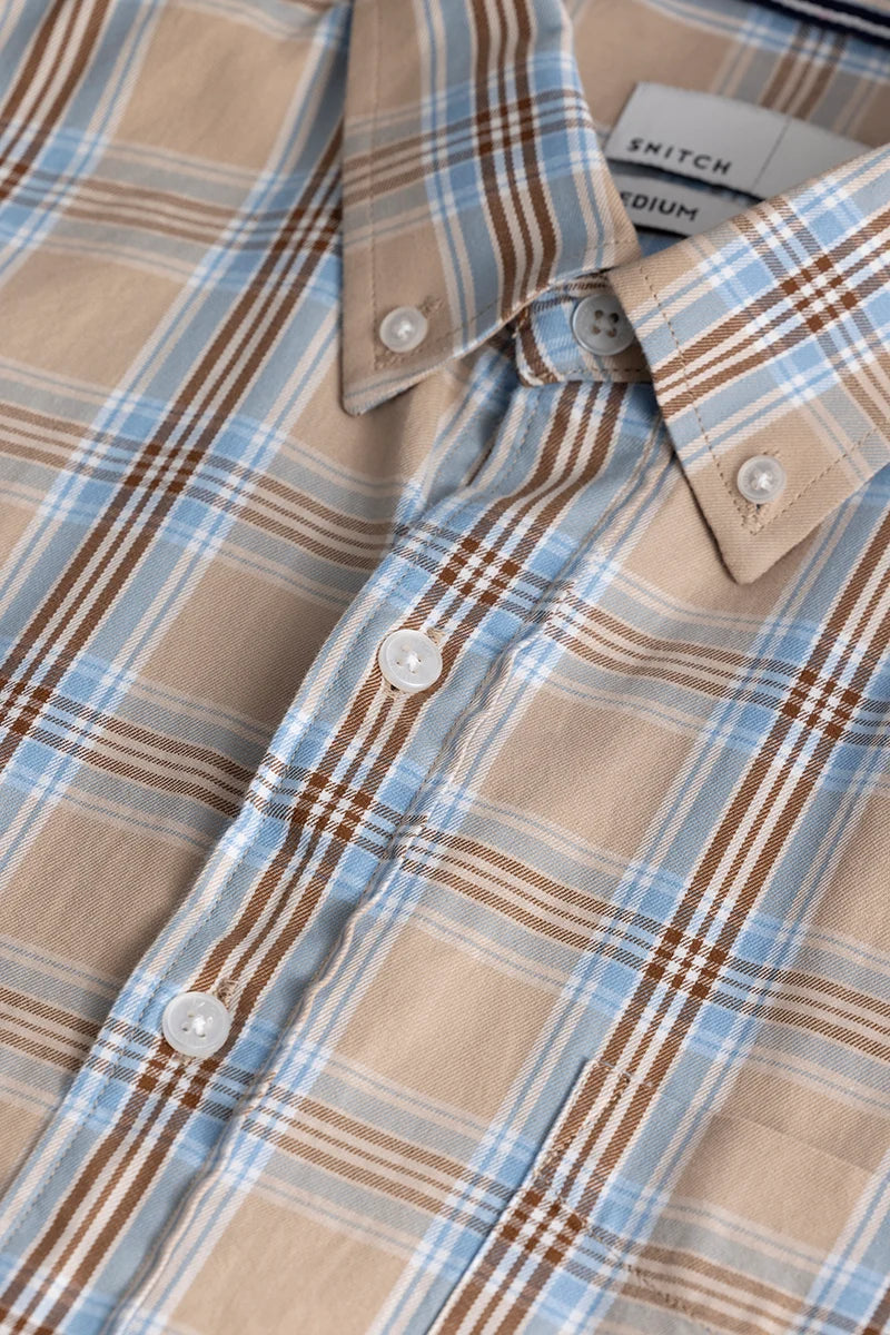 Plaidariffic Beige Check Shirts