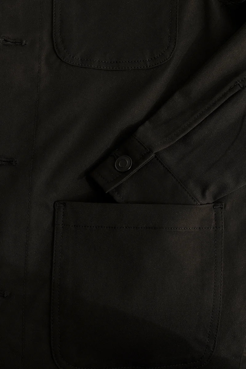 Keystone Black Solid Overshirt