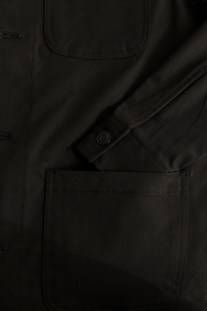 Keystone Black Solid Overshirt