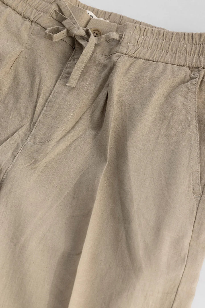 Nova Beige Linen Blend Trouser