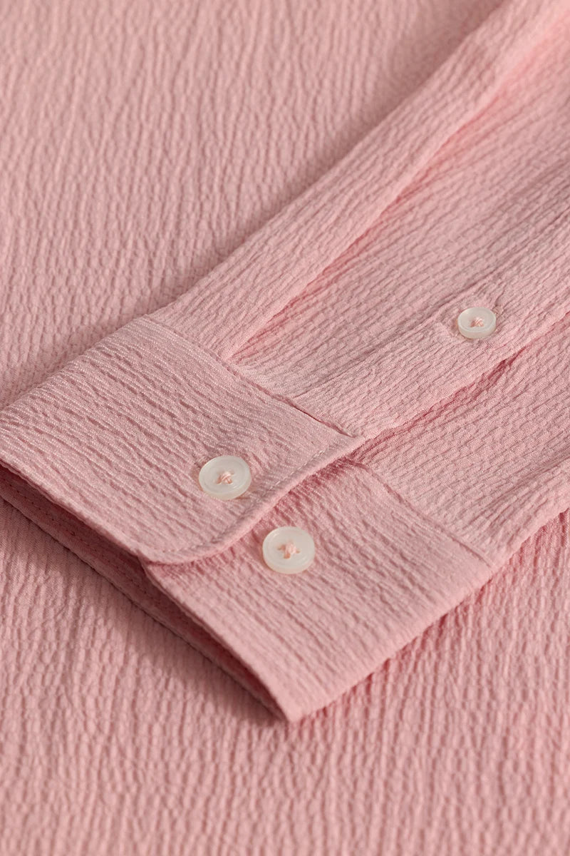 Berit Pink Textured Shirts