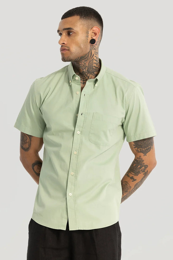 Light Green Oxford Solid Shirt