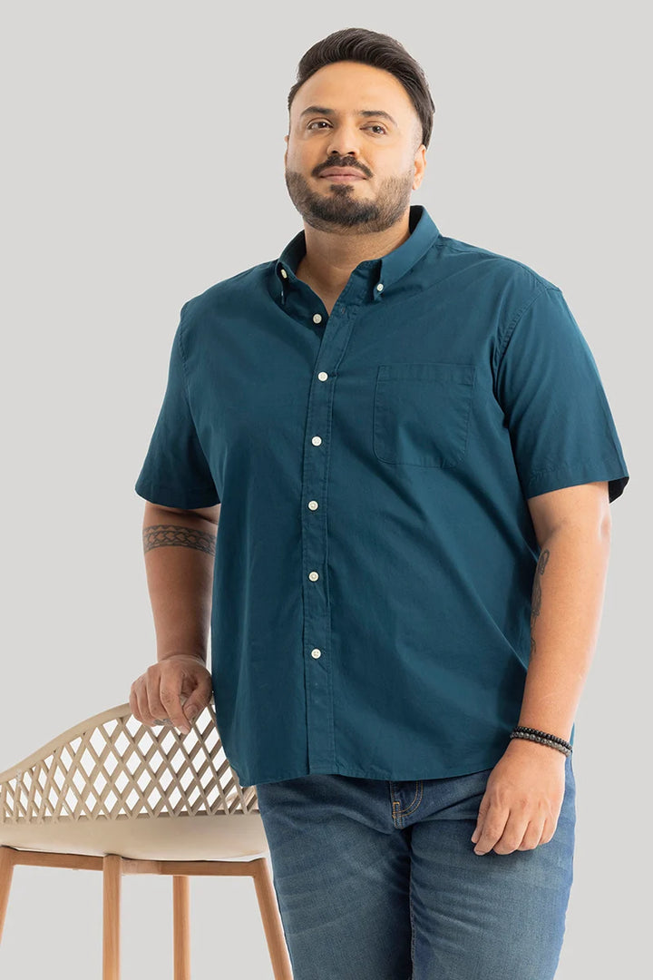 Downtown Blue Oxford Plus Size Shirt