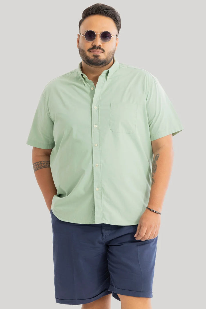 Downtown Mint Oxford Plus Size Shirt