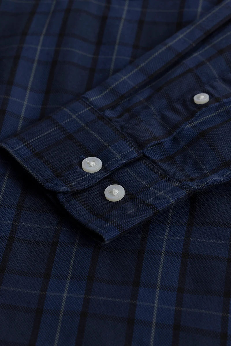 Enzo Blue Checks Shirt