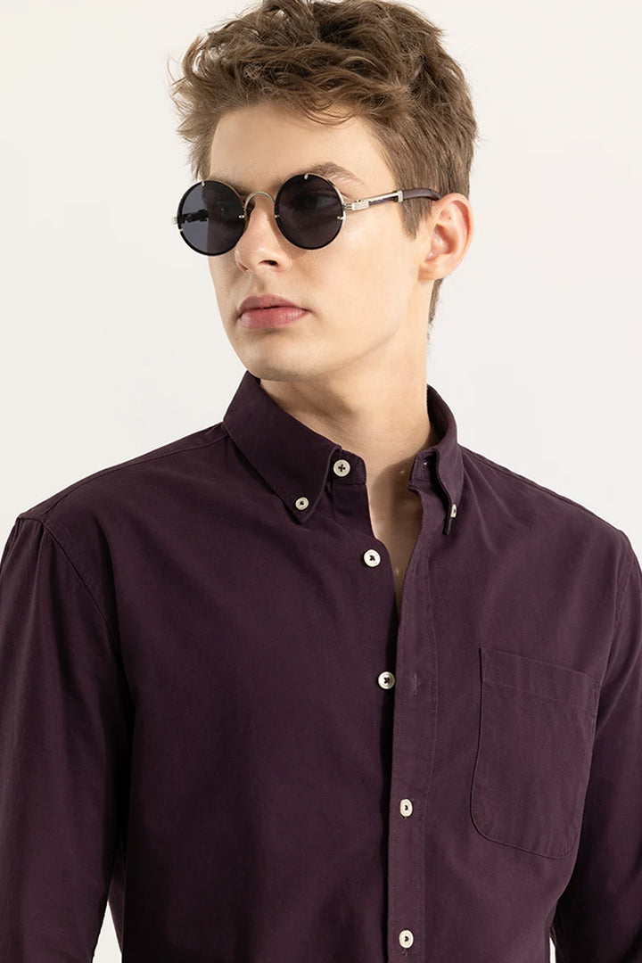 Shirtolo Plain Purple Shirt