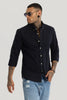 Navy Elbow Patch Oxford Shirt