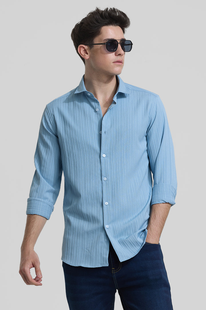 Blue Stripes Slim Fit Shirt