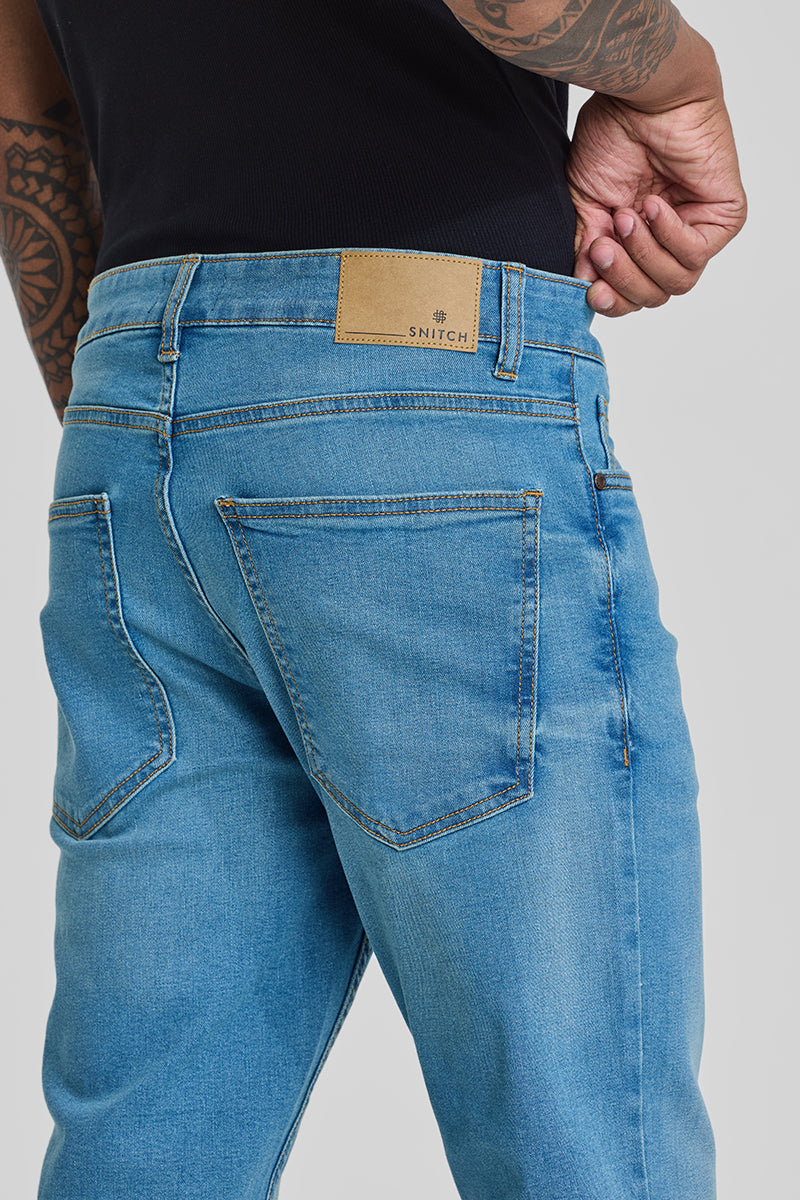 Blue Tapered Fit Jeans